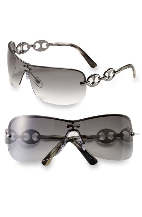 gucci eyeglasses with chain|Gucci rimless sunglasses for women.